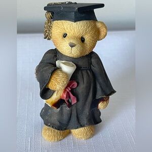 Graduation Teddy Bear Collectible Figurine Avon Exclusive 1999 Enesco #477907